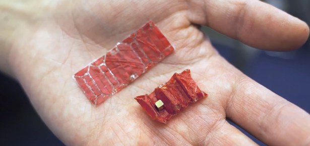 Tiny Origami Robot That Can Unfold Itself From a Swallowed Capsule